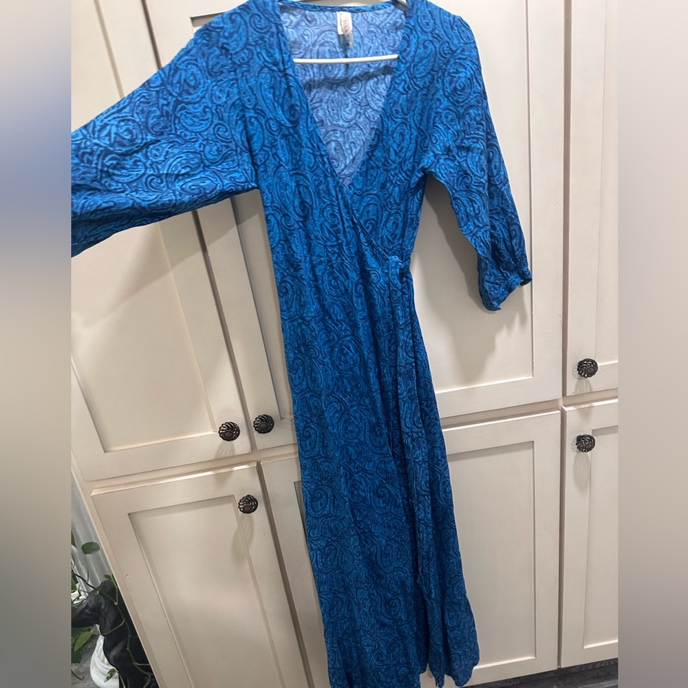 RAGA Blue Paisley Maxi Dress